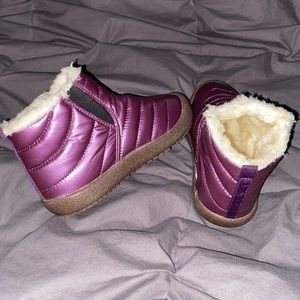 Brand New Purple Boots with Fur Size 30 US size 12.5